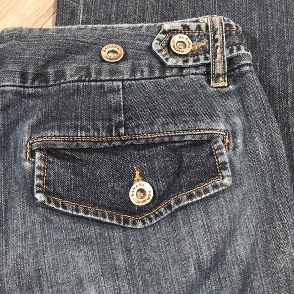 Banana Republic DarkWash Flare Flap Pocket Jeans    size 8 - Picture 8 of 8